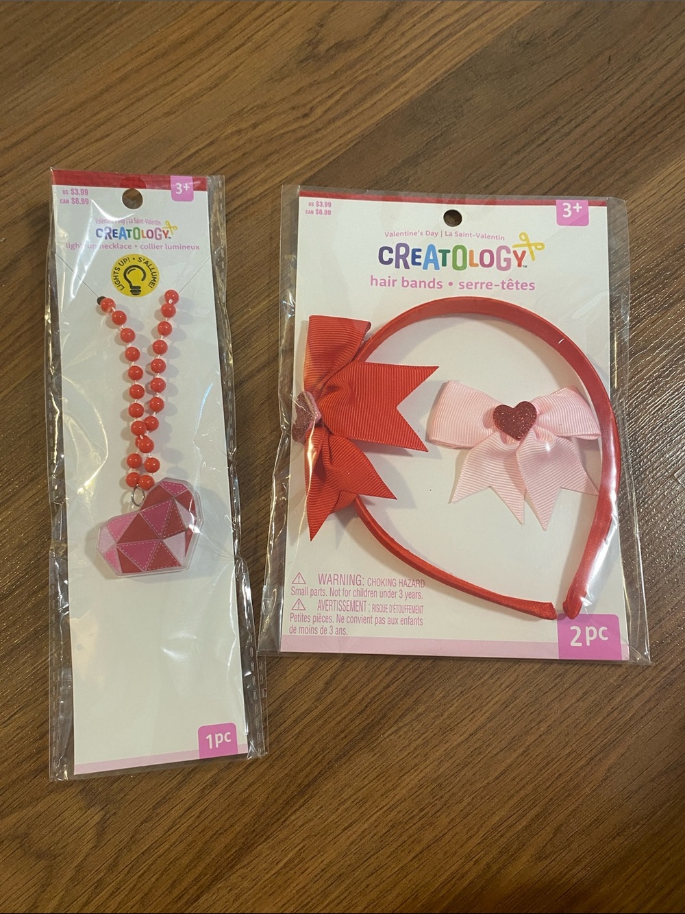 ✨8/$10. Creatology Kids' Red & Pink Heart Headband and Necklace Set